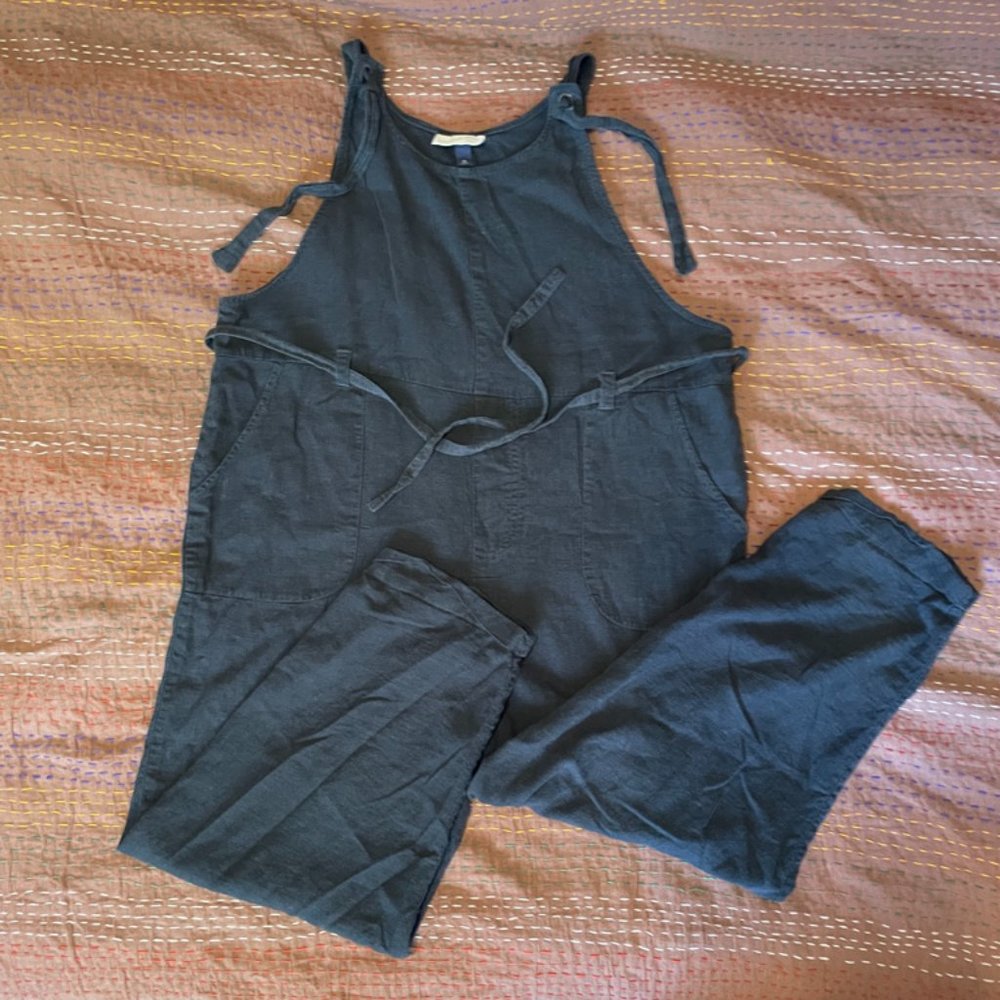 Linen Capri Jumpsuit